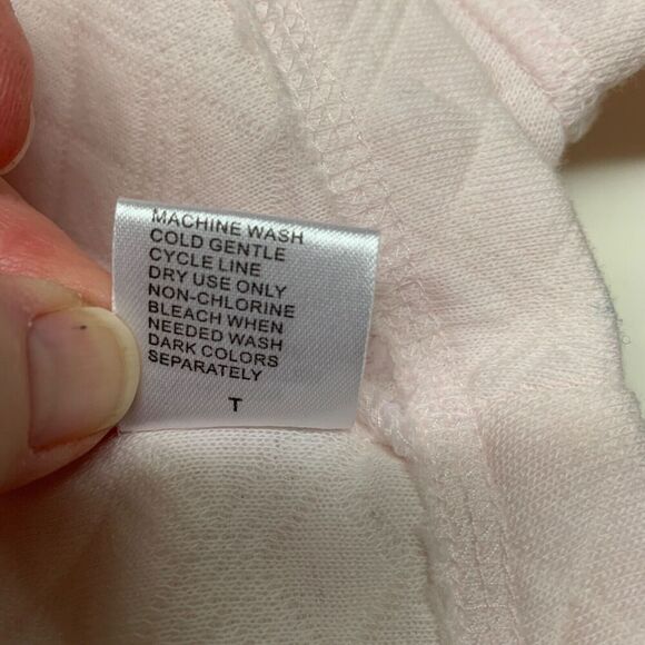 Miss Elaine Quilted Robe MEDIUM Snaps Pink Housecoat Pockets Long Plush Vintage - Picture 10 of 10